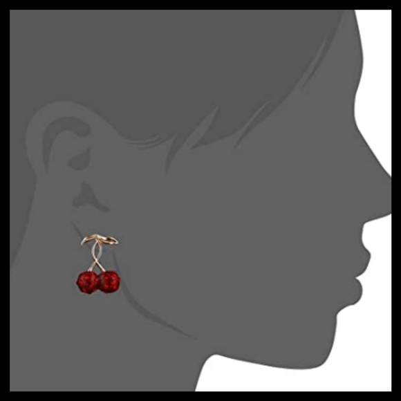 Betsey Johnson Cherry Stud Earrings - Picture 13 of 13